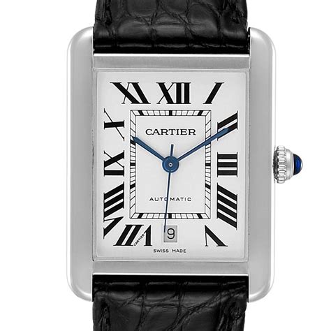 mens watches cartier|stainless steel cartier watch men's.